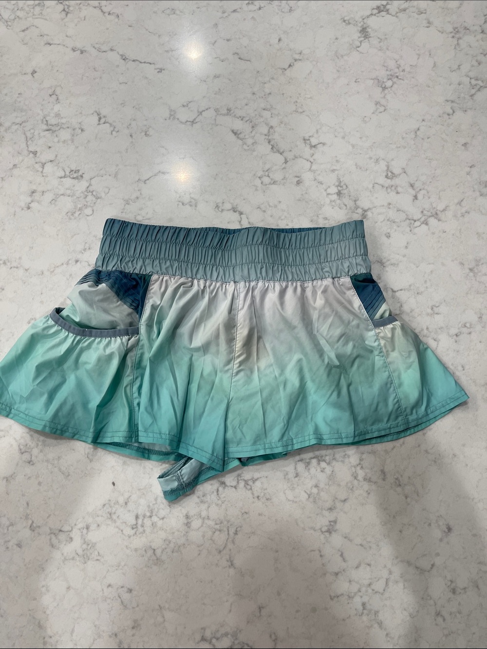 FP Movement by Free People Aqua-to-Teal Ombre Athletic Skort